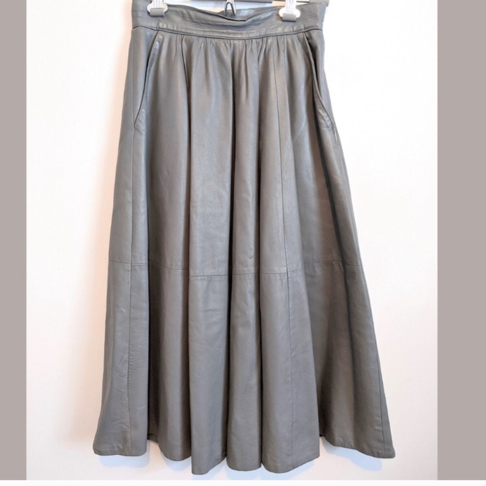 Vintage  leather full circle skirt